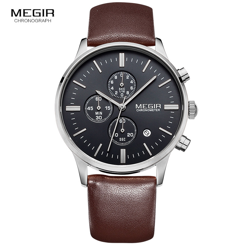 Suede Strap Watch - Megir – montre à quartz pour