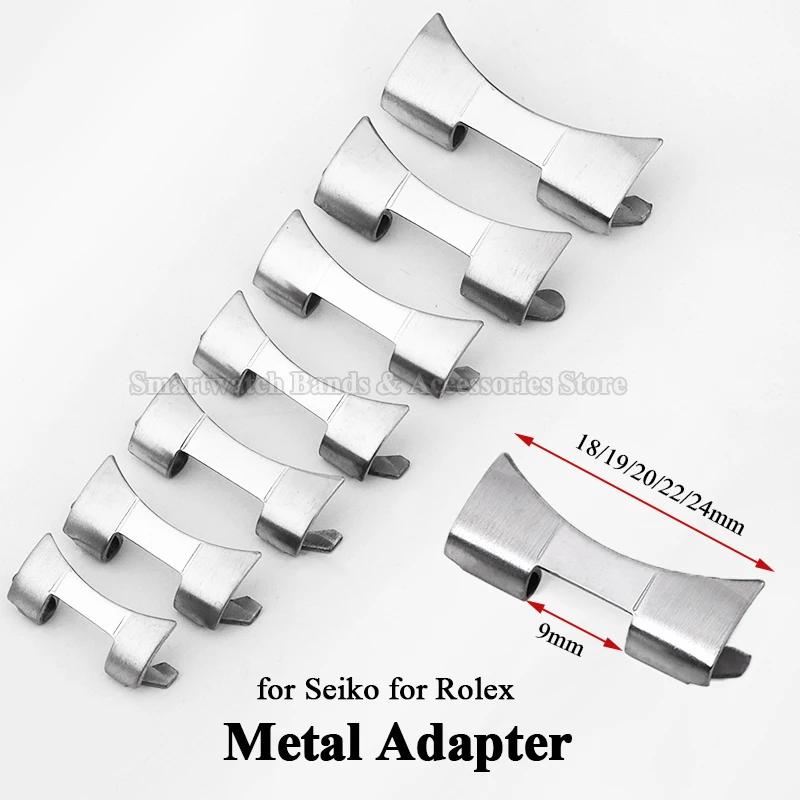 Curved Spring Bar - Adaptateur en acier inoxydable 12/14/16/18/19/20mm 22mm
