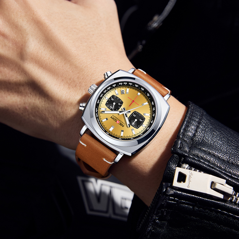Nouvelles Montres Carrées 2026 - Suede Strap Watch avis et prix