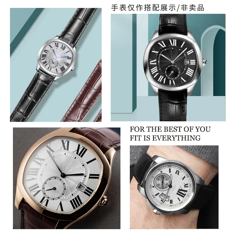 Bracelet de montre en cuir vér - Cartier Watch Tank avis et prix