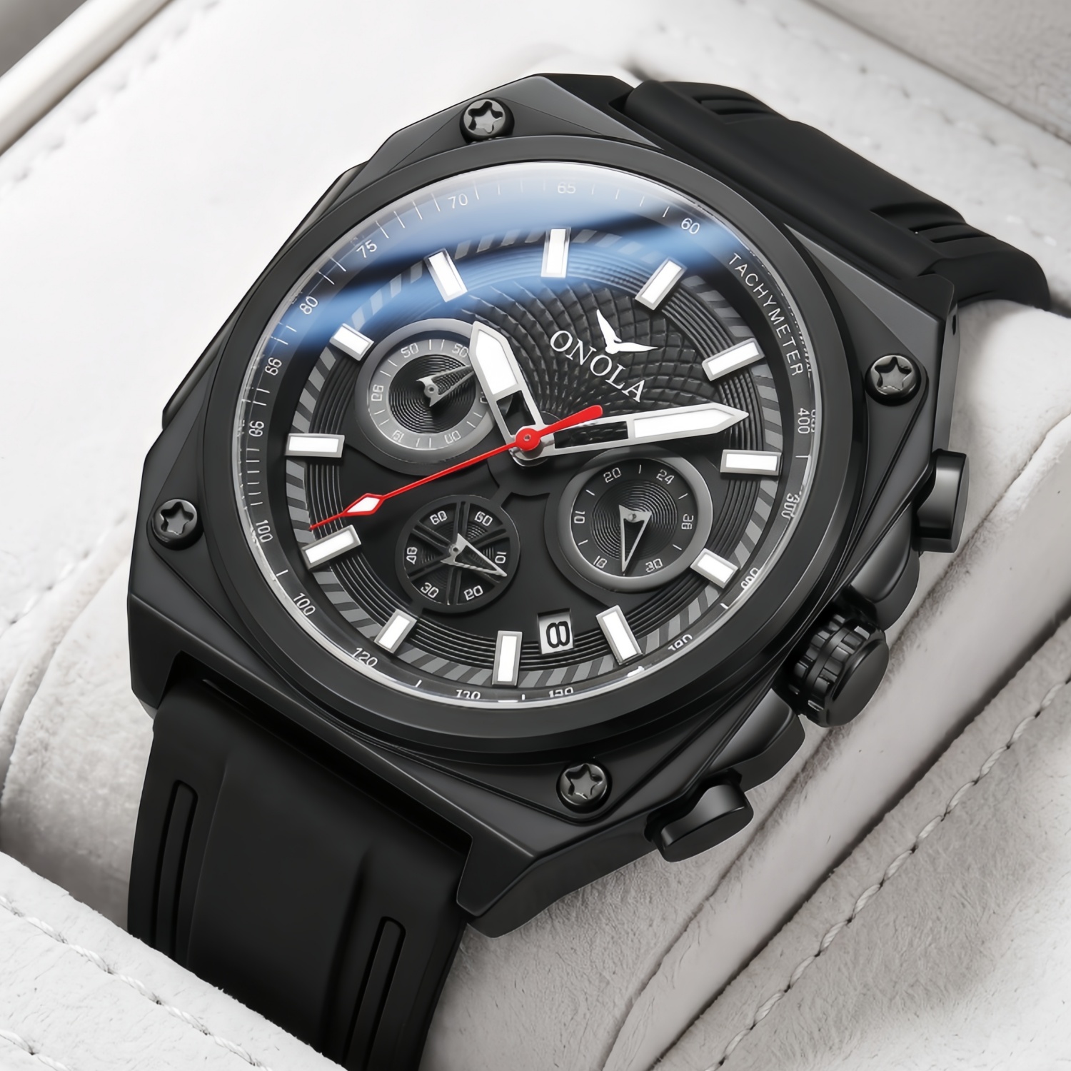 Montre à quartz ronde pour hom - Suede Strap Watch avis et prix